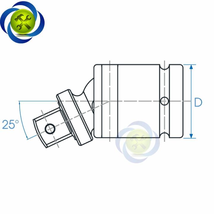 Đầu lắc léo đen 1 inch  Kingtony 8797