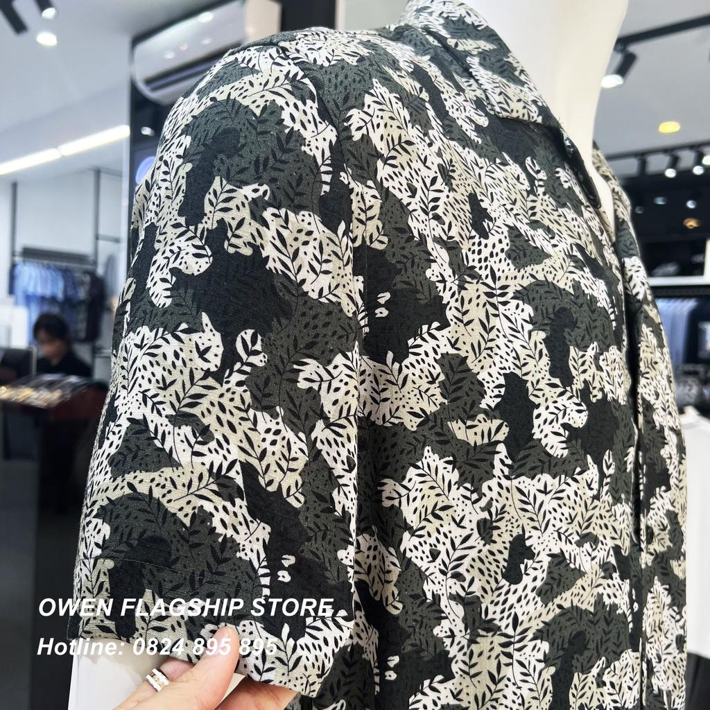 Áo Sơ mi Owen nam ngắn tay dáng Relaxfit sợi Viscose cao cấp mềm mịn mát AE230067N
