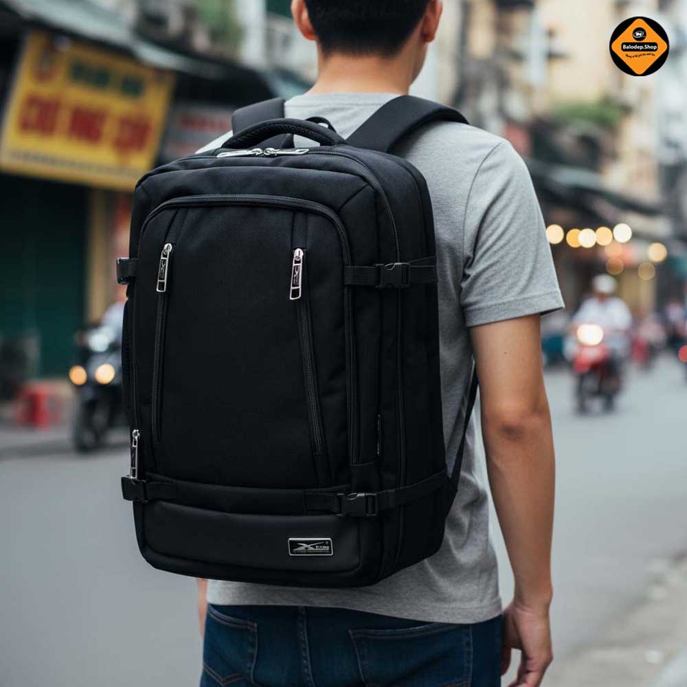 Balo du lịch cỡ lớn Leader Pro đa năng Xbags XB2010 màu đen đựng laptop 17 inch cao cấp