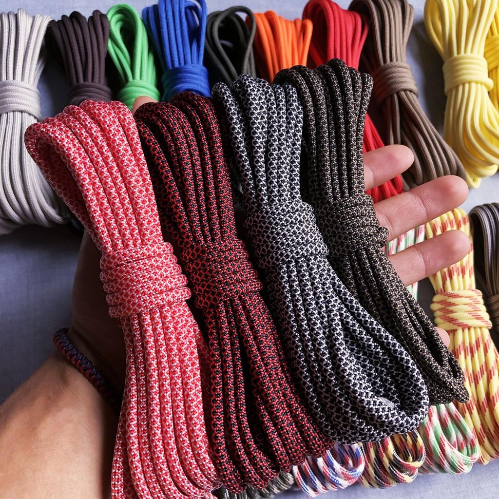 Dây Dù Paracord 550lbs Đường Kính 4mm Rất Tròn, Dùng Dã Ngoại Cắm Trại (10m màu 21-31)