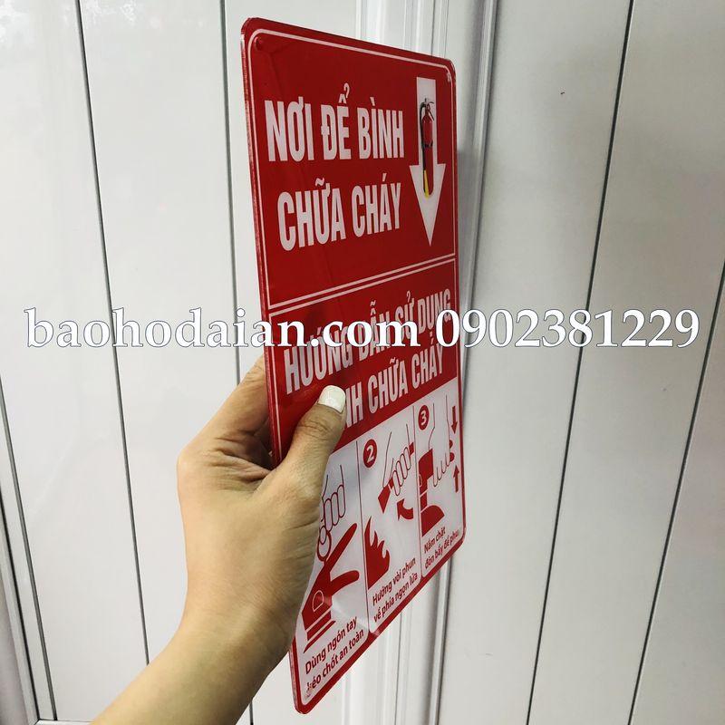 Hướng dẫn sử dụng bình chữa cháy mica dán decal 20 x 30cm