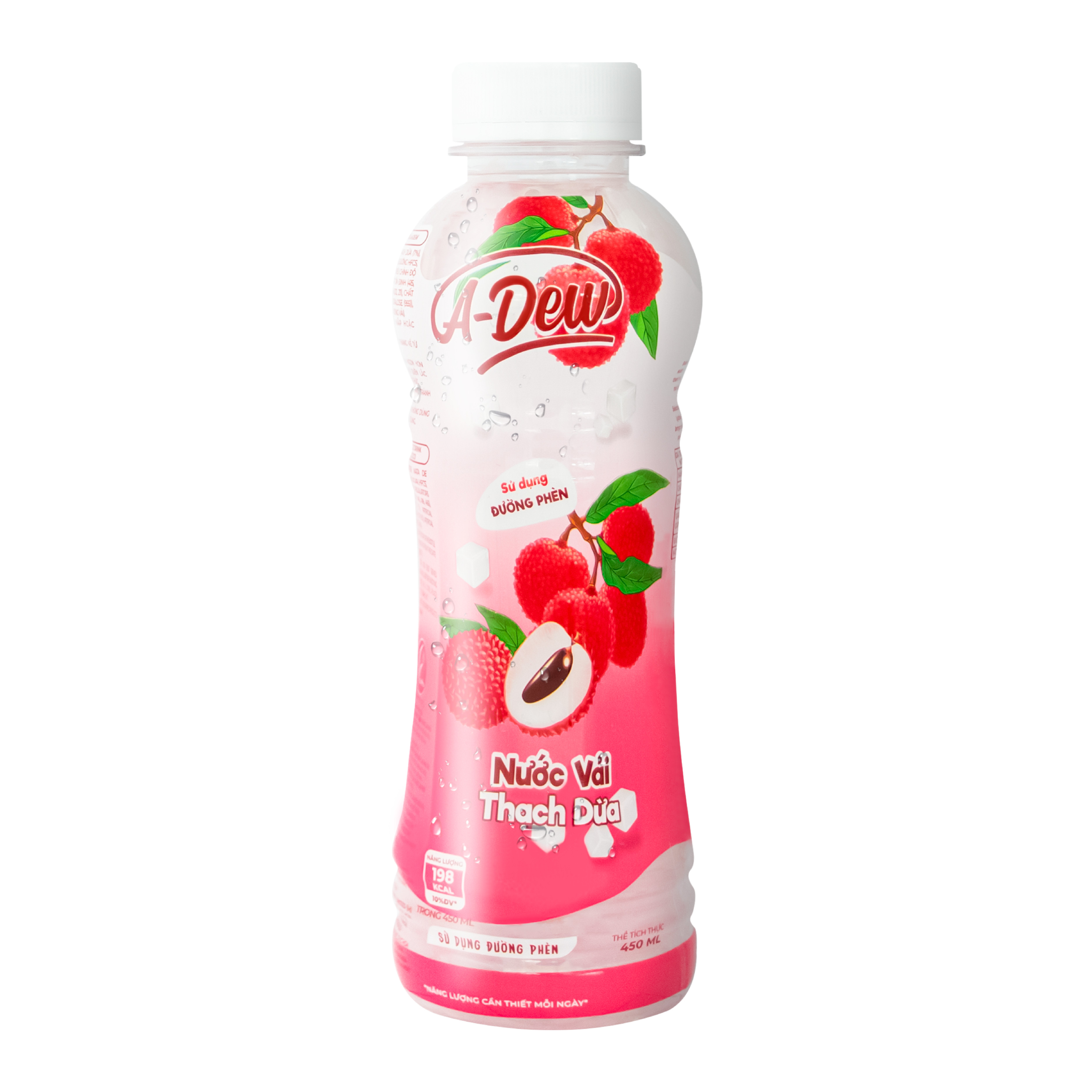 Nước Vải Thạch Dừa A Dew Chai 450ml - Thùng 24 Chai