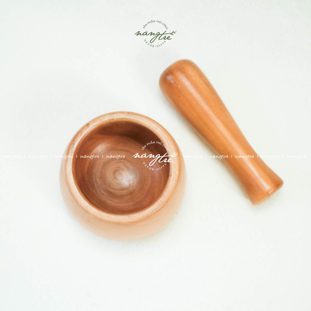 Bộ chày giã cối gỗ hiện đại- mortar pestle