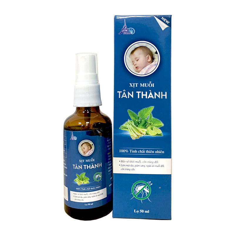 Chai Xịt Chống Muỗi Từ Thiên Nhiên An Toàn Cho Bé Tân Thành ( Chai 50 ml )