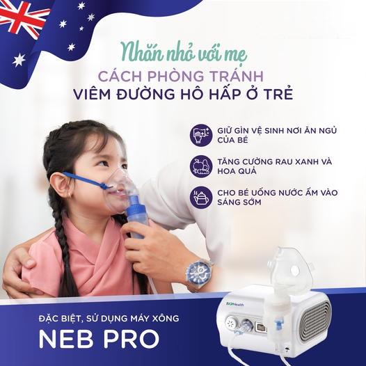 Máy xông khí dung BioHealth Neb Pro kích thước hạt sương nhỏ mịn, dễ chịu cho đường hô hấp