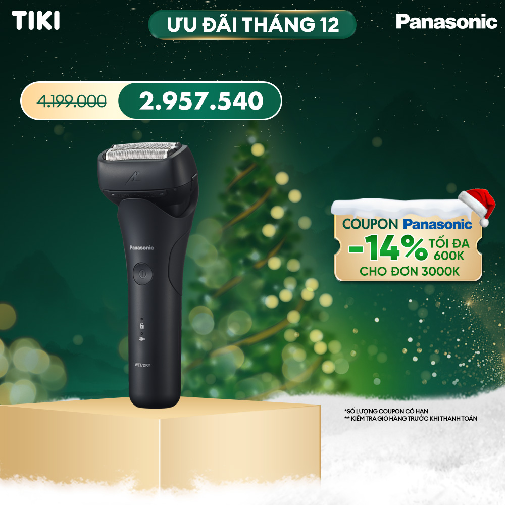 Máy cạo râu Panasonic sản xuất Nhật Bản với hệ thống cắt 3 lưỡi, động cơ tuyến tính cực nhanh, công nghệ cảm biến râu ES-LT2B-K751 - Hàng chính hãng
