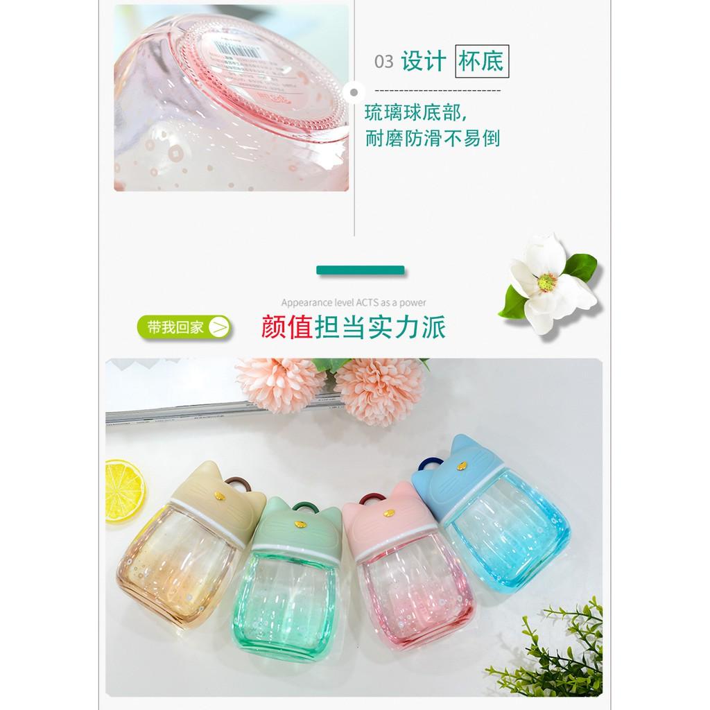 Bình thủy tinh mèo thần tài Nhật cực xinh xắn 300ml