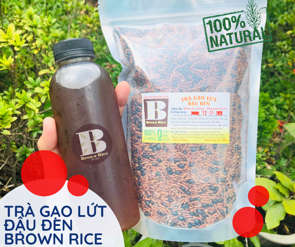 TRÀ GẠO LỨT ĐẬU ĐEN RANG