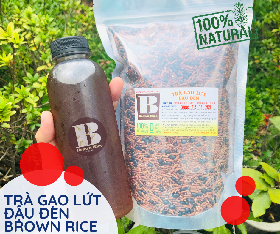 TRÀ GẠO LỨT ĐẬU ĐEN RANG (800GR)