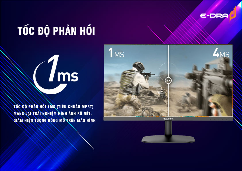 Màn hình máy tính gaming E-Dra EGM24F100P 24 inch FullHD 100hz - Hàng chính hãng