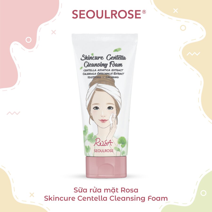 Sữa rửa mặt Rosa Skincure Centella Cleansing Foam – Rửa sạch sâu, hết bã nhờn