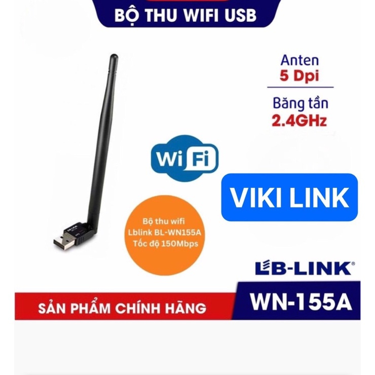 Usb wifi LB-LINK BL-WN155A nhỏ gọn có ăng ten, bắt sóng wifi xa hơn, khỏe hơn, mạnh hơn - Hàng nhập khẩu