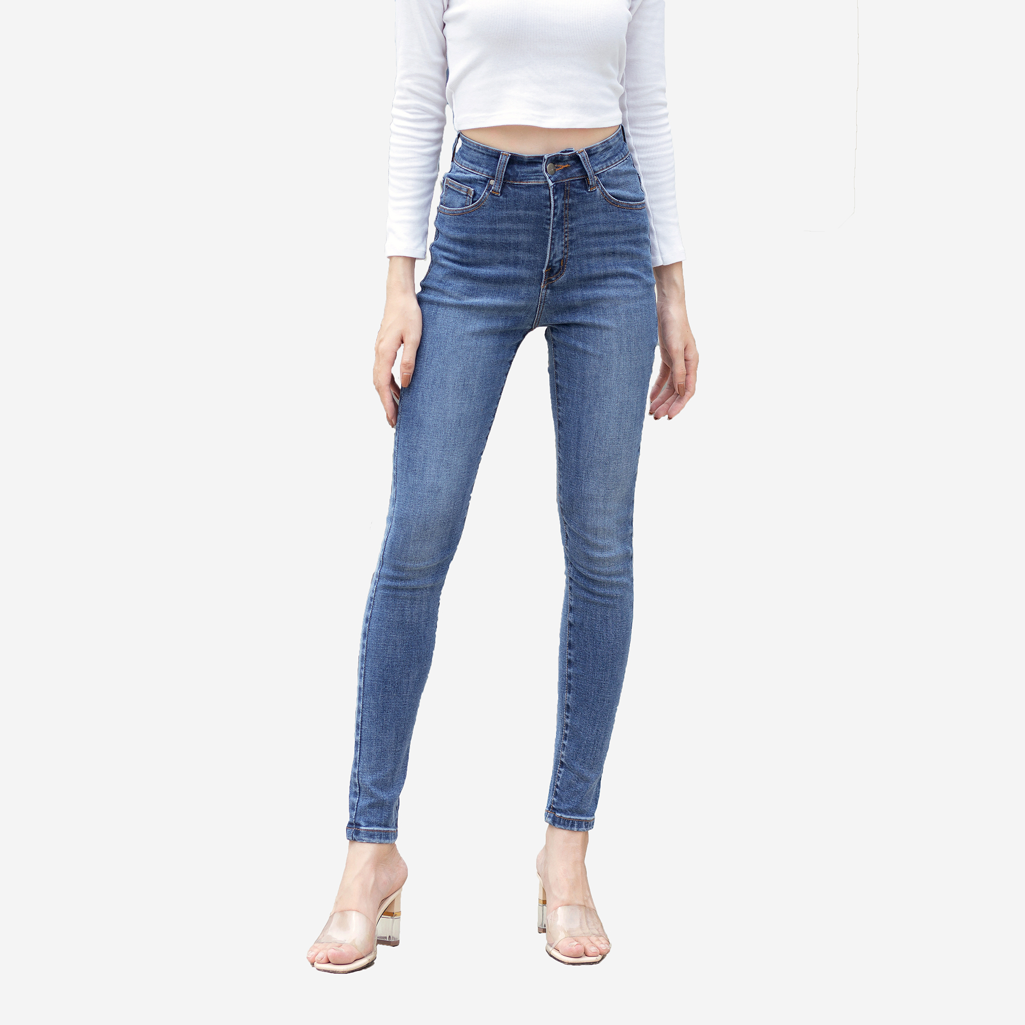 Quần Jean Nữ Lưng Cao Skinny Aaa Jeans