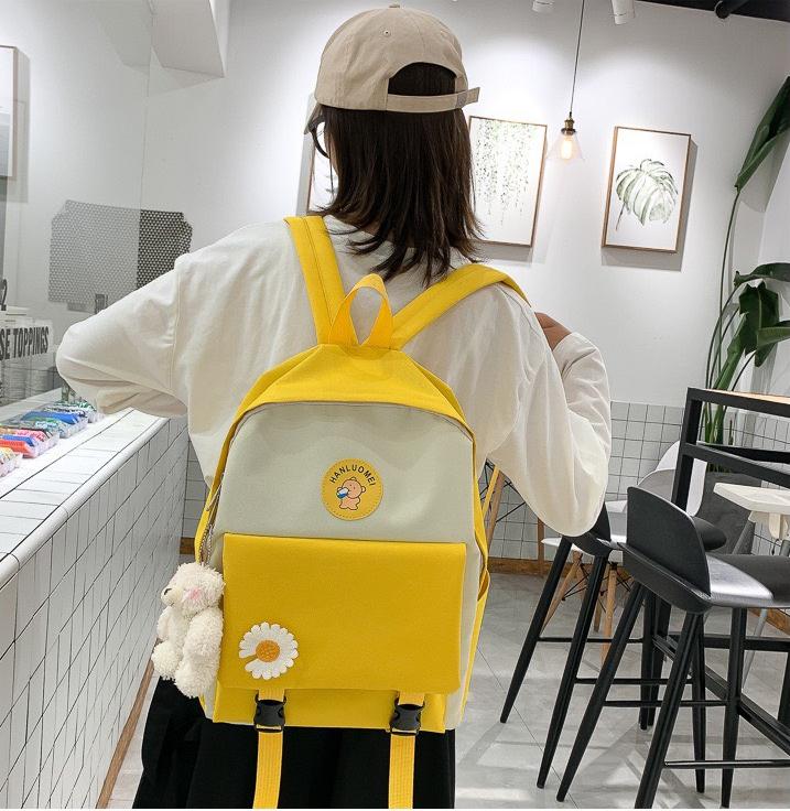 Balo nữ du lịch đi học thời trang hoa cúc cute đẹp BL31 cá tính lịch lãm