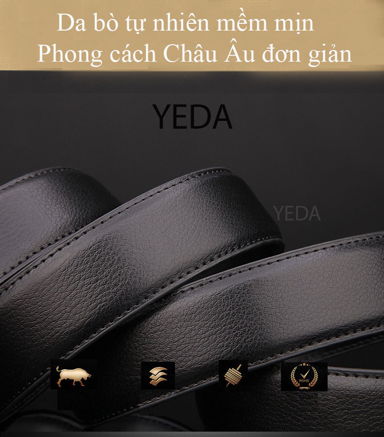 Dây nịt nam Thắt lưng nam công sở da bò nguyên chất khóa tự động Mã Z-0331.CLG