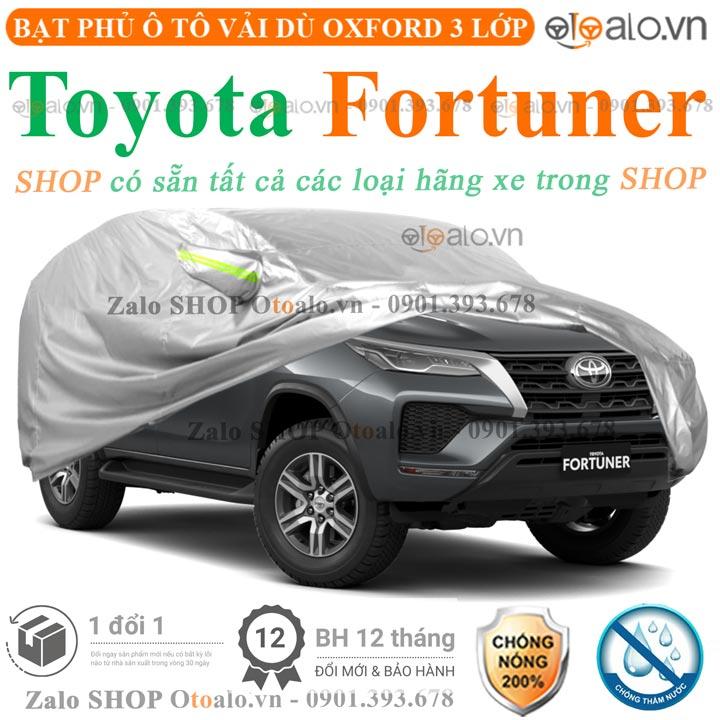 Bạt phủ ô tô dành cho xe Toyota Fortuner 3 lớp cao cấp