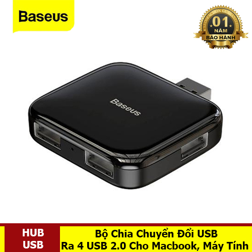 Bộ Chia USB HUB Type C 2.0 đa năng 4 cổng USB 2.0 - Hàng Chính Hãng Baseus