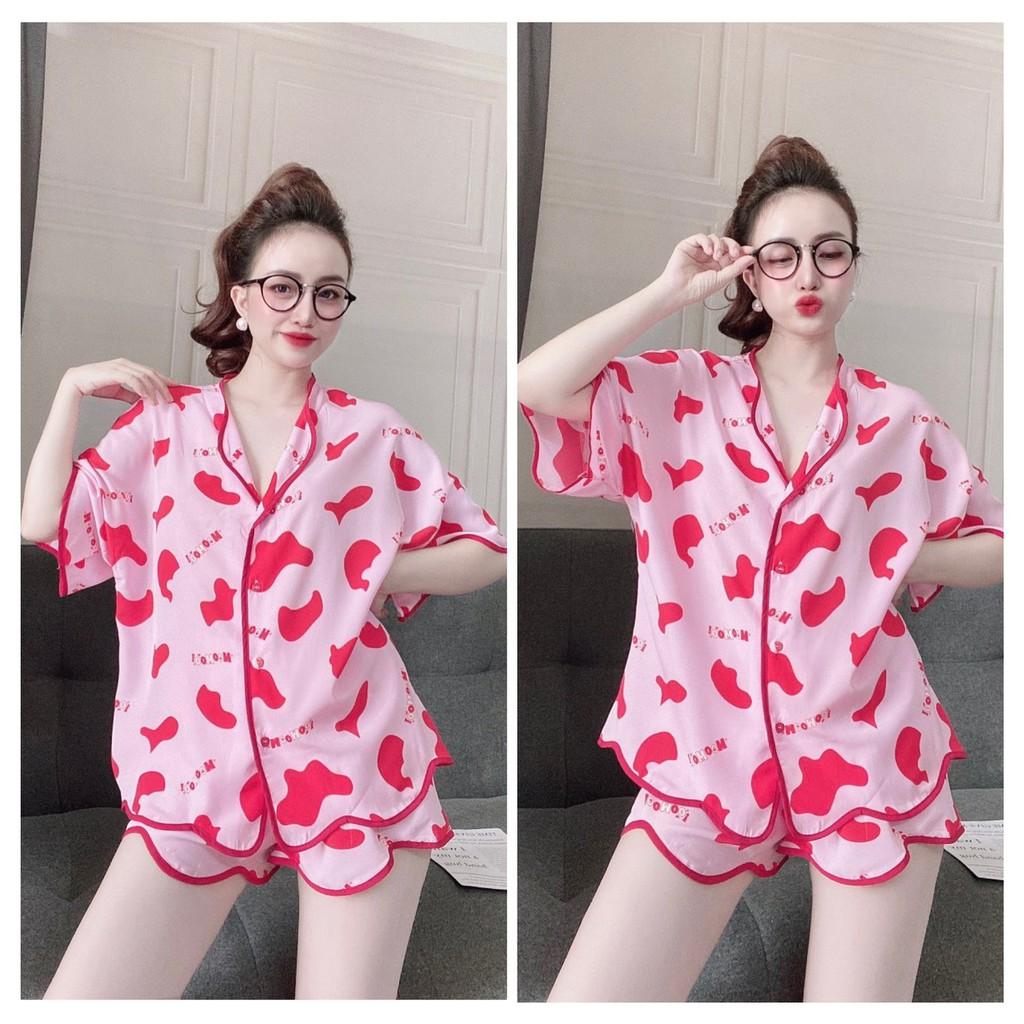 Đồ Ngủ Lụa Bigsize Pijama Nữ, Đồ Bộ Mặc Nhà Nữ , Chất Lụa 100D Cao Cấp, fom dưới 70kg - ẢNH CHỤP THẬT