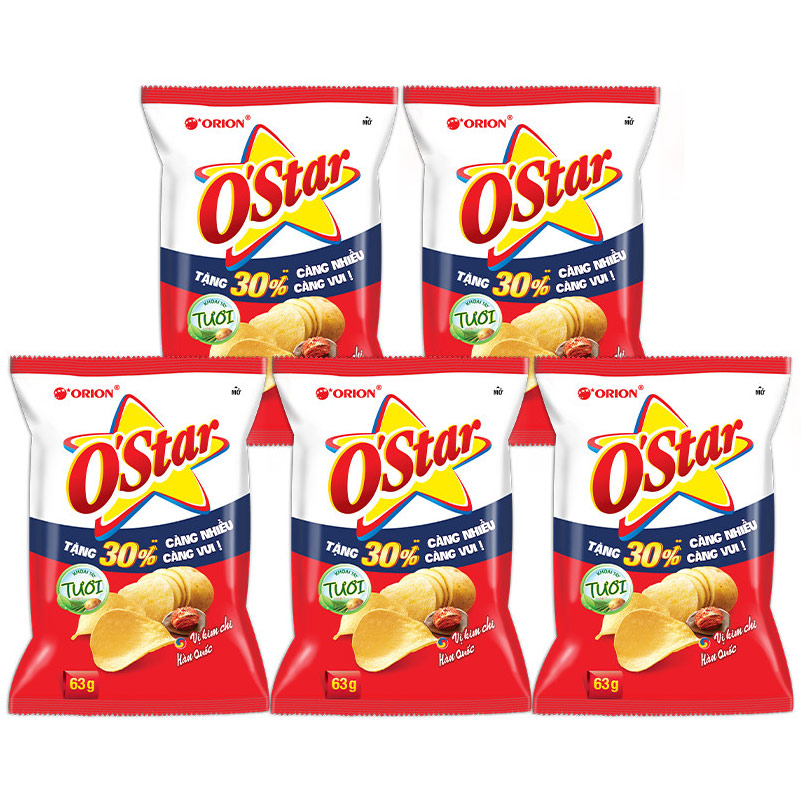 Combo 5 Snack O'star 63g