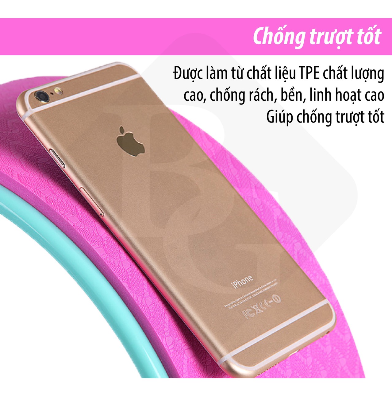 BG Vòng Tập Yoga BLUE PINK, Vòng Yoga Pilates Nhựa ABS 33cm Tập Lưng Cao Cấp Chính Hãng Yoga Wheel