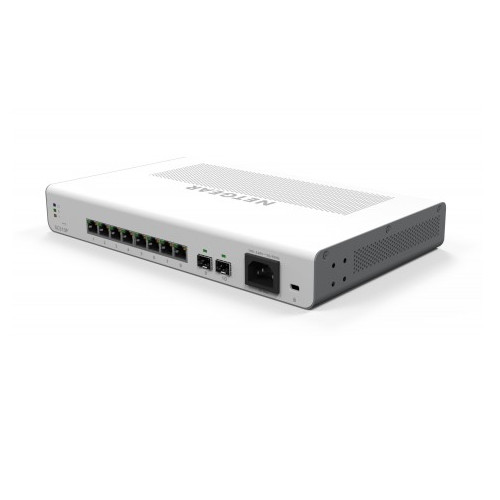 Bộ Chia Mạng Để Bàn/Gắn Rack 8 Cổng 10/100/1000M PoE+ Và 2 Cổng Quang 1G SFP Quản Trị Qua Cloud Insight Managed Gigabit Ethernet Smart Cloud Switch Netgear GC510P - Hàng Chính Hãng