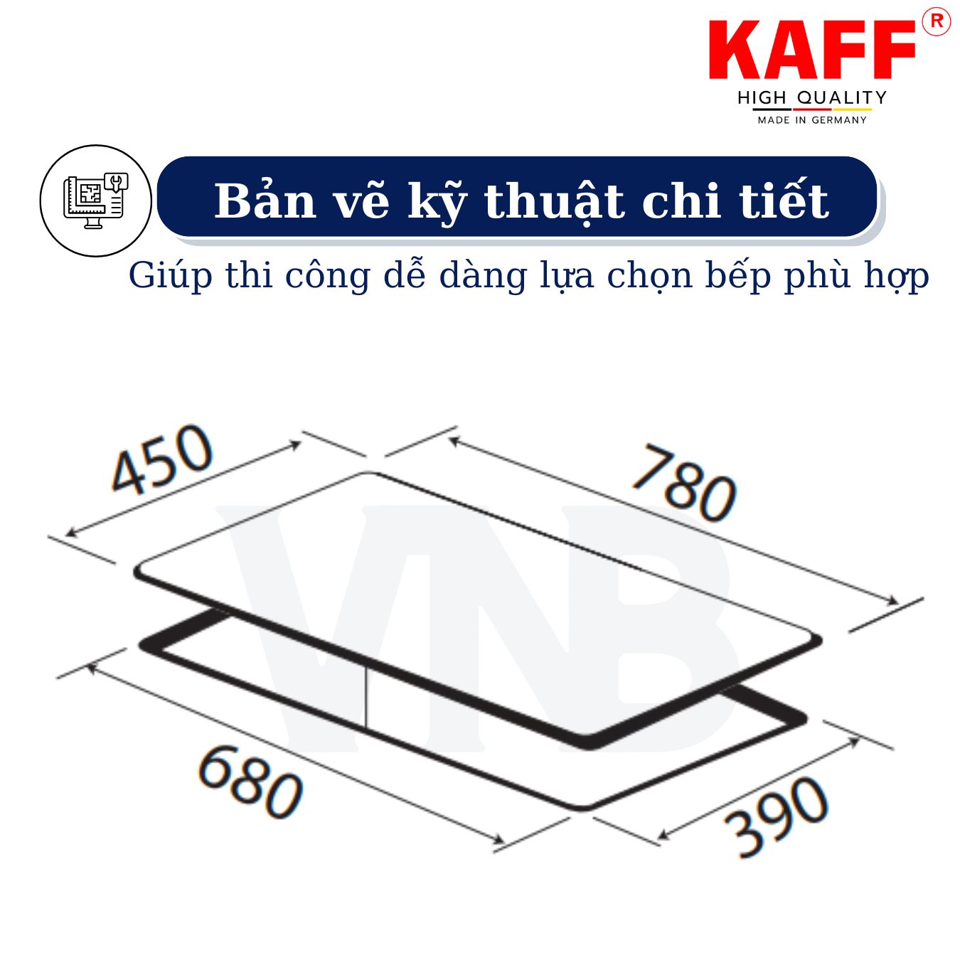 Bếp âm từ đôi nhập khẩu Germany KAFF KF-HMG5II - Hàng Chính Hãng