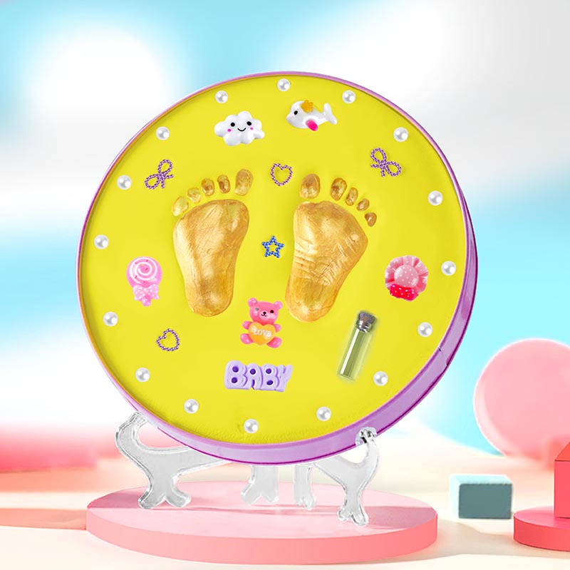 Hộp in dấu chân tay cho bé TẶNG 01 bộ dụng cụ bấm móng tay siêu cute, 01 túi đựng tỏi cho bé khi ra ngoài chơi