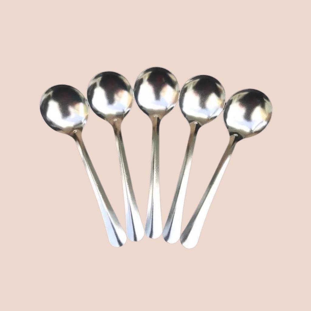 Bộ 10 muỗng soup tròn ăn cơm, canh, cafe inox cao cấp