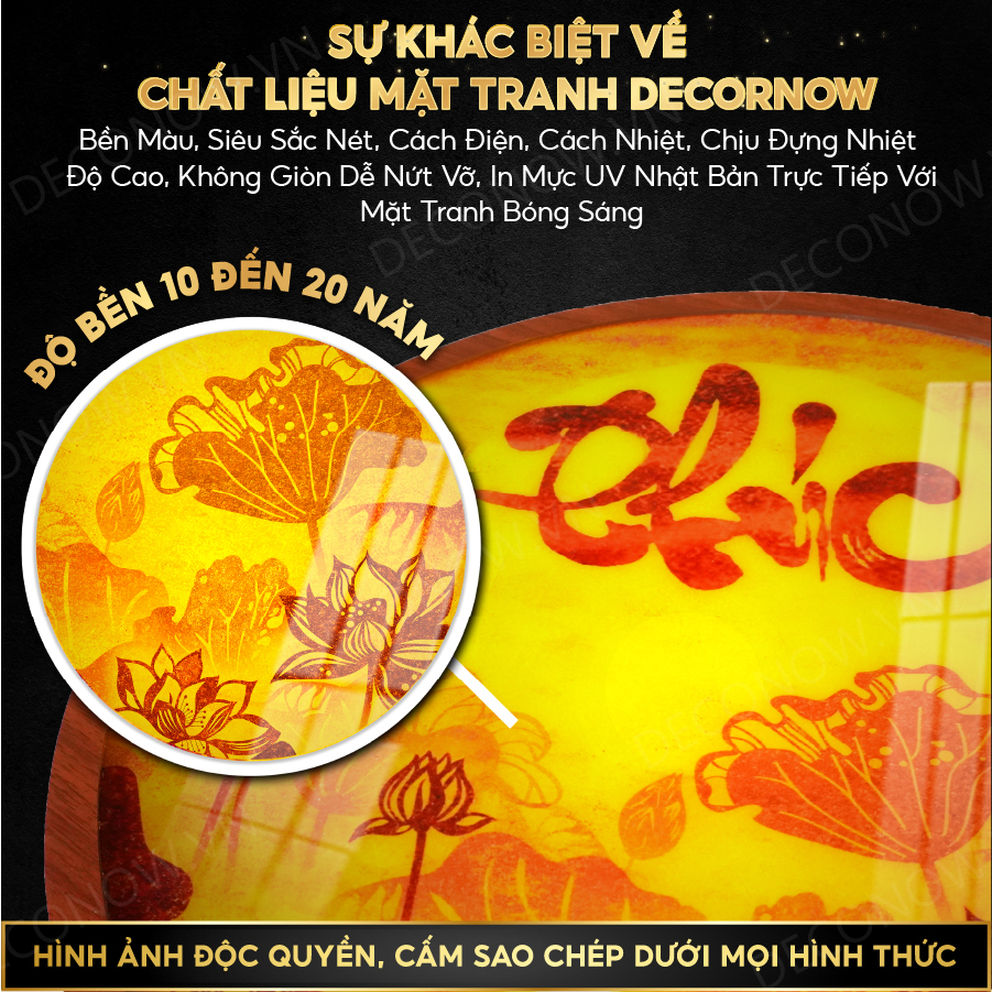 Đèn Hào Quang Phật In Tranh Trúc Chỉ DECORNOW 30,40 cm, Trang Trí Ban Thờ, Hào Quang Trúc Chỉ PHONG CẢNH DCN-TC36