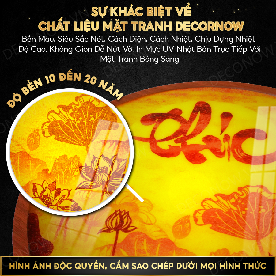 Đèn Hào Quang Phật In Tranh Trúc Chỉ DECORNOW 30,40 cm, Trang Trí Ban Thờ, Hào Quang Trúc Chỉ MANDALA DCN-TC49