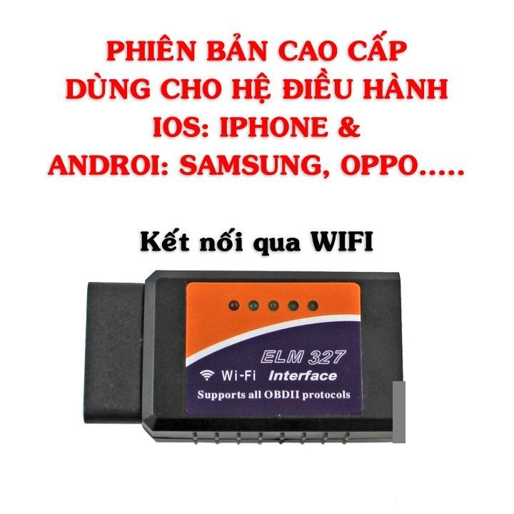 Thiết bị quét xóa lỗi cá vàng check engine chẩn đoán scan lỗi xe hơi ô tô cắm cổng OBD EML327- WIFI