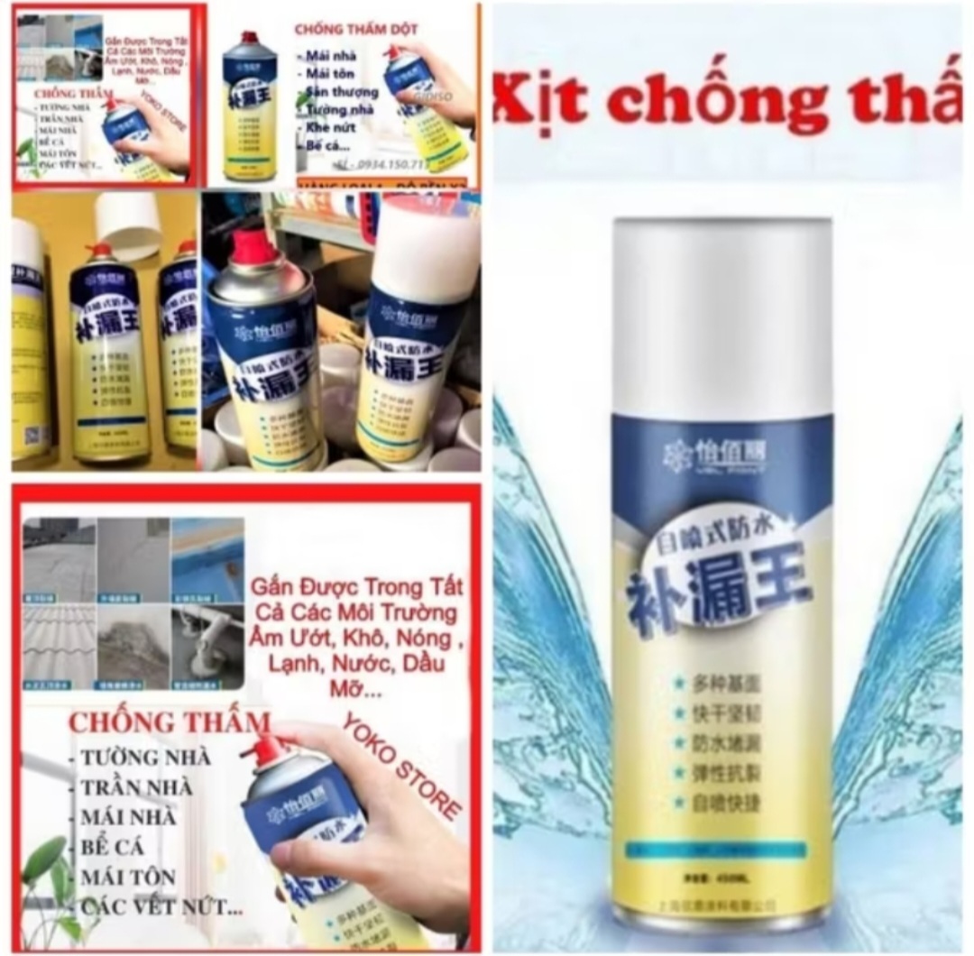 1 CHAI SƠN XỊT SIÊU CHỐNG THẤM NƯỚC TRÊN MỌI BỀ MẶT CÔNG TRÌNH HÀNG CHUẨN