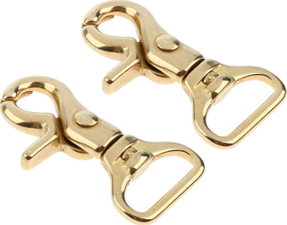 2X Đồng Tôm Hùm Clip Xoay Móc Túi Móc Chìa Khóa Thủ Công Phát Hiện 20mm