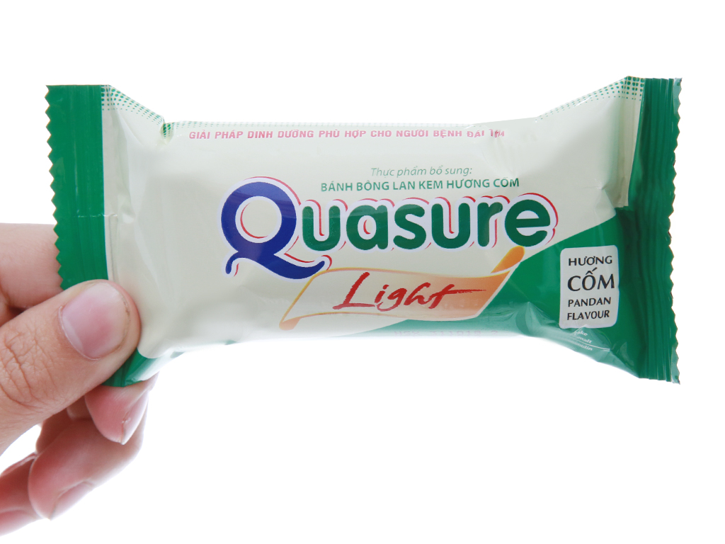 Bánh Bông Lan Bibica Quasure Light Hương Cốm Hộp 126 gram ,Sản Phẩm Dinh Dưỡng Dành Cho Người Tiểu Đường