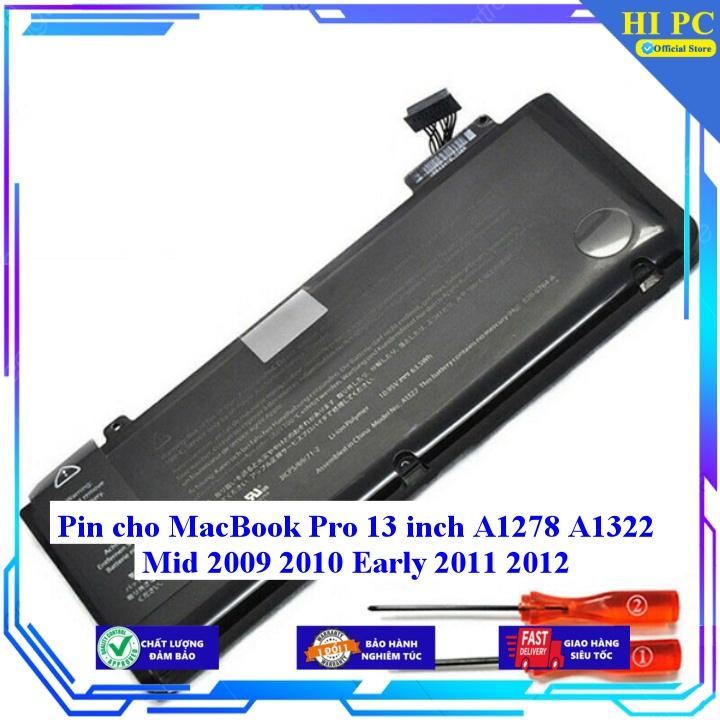 Pin cho MacBook Pro 13 inch A1278 A1322 Mid 2009 2010 Early 2011 2012 - Hàng Nhập Khẩu