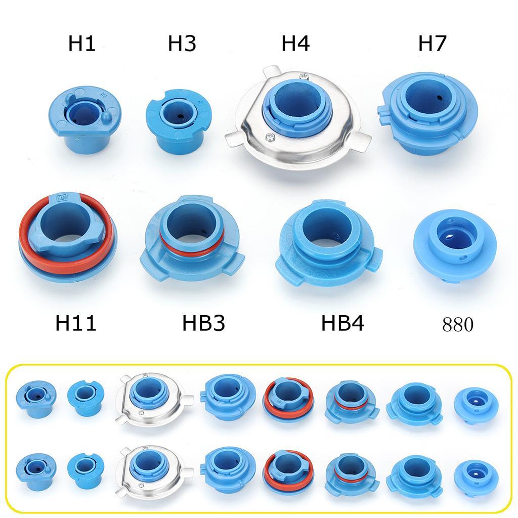 3-4pack 2Pcs LED Headlight Bulb Base Adapter Socket Retainer Car Conversion Kit
