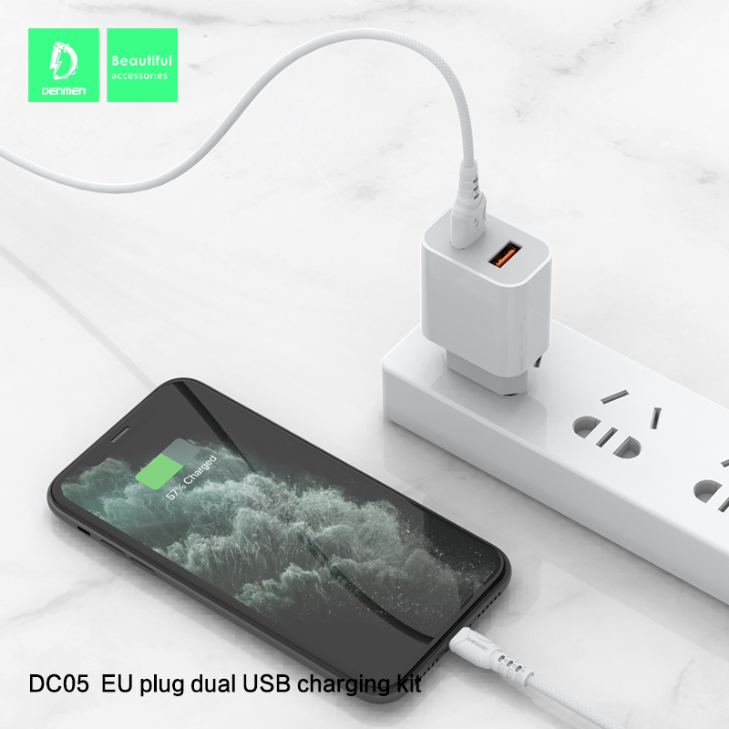 Bộ Cáp Sạc Ip VDENMENV DC05L Vỏ Nhựa ABS Chống Cháy, 2 Đầu USB, Tự Ngắt Khi Quá Tải-Hàng Chính Hãng