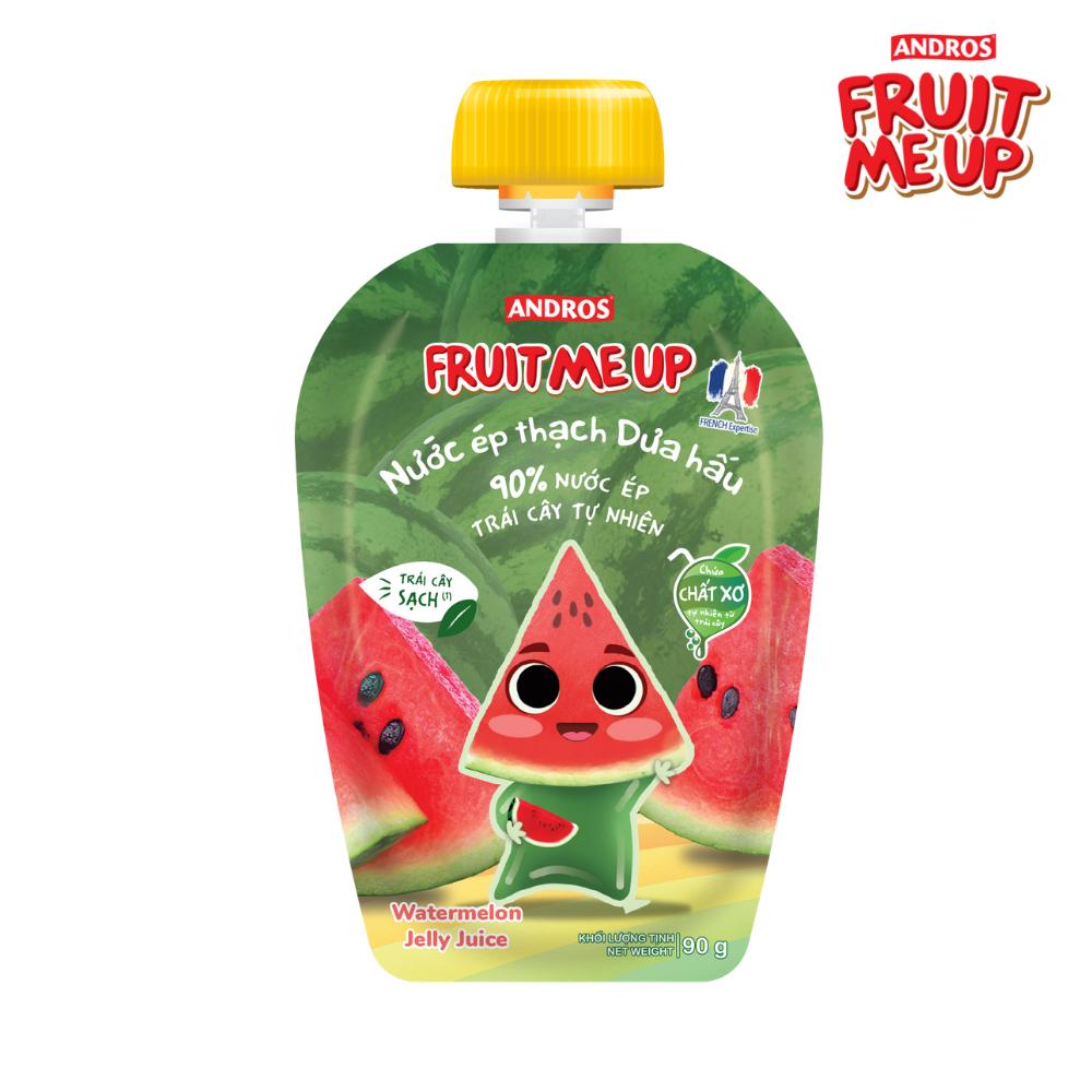 Combo 4 Túi Thạch Dưa Hấu - 90% Nước Ép Trái Cây Thật - ANDROS FRUIT ME UP- 90gx4