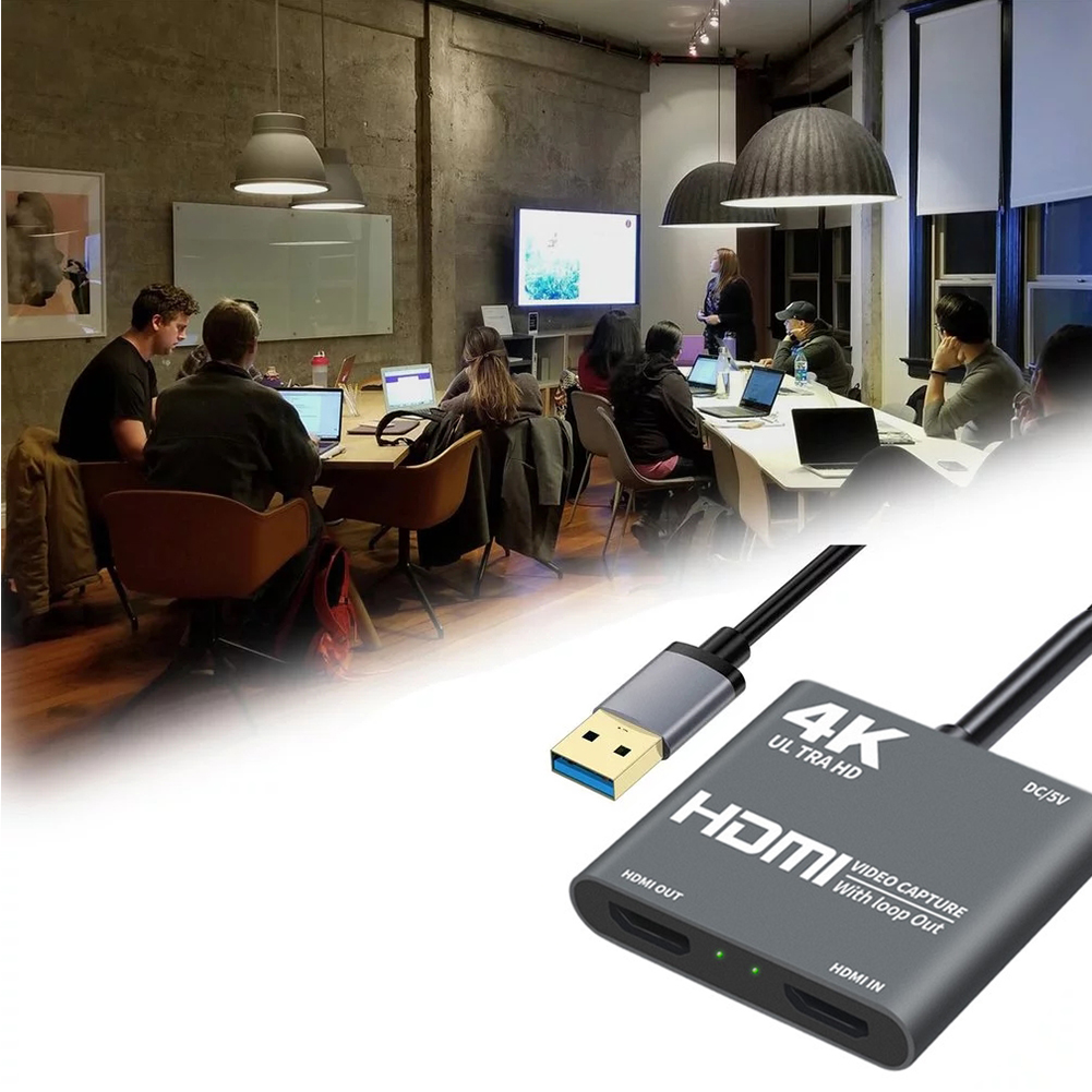 Bộ HDMI Video Capture USB 3.0 Hỗ Trợ 4K Game Video Record Live Streaming Recorder