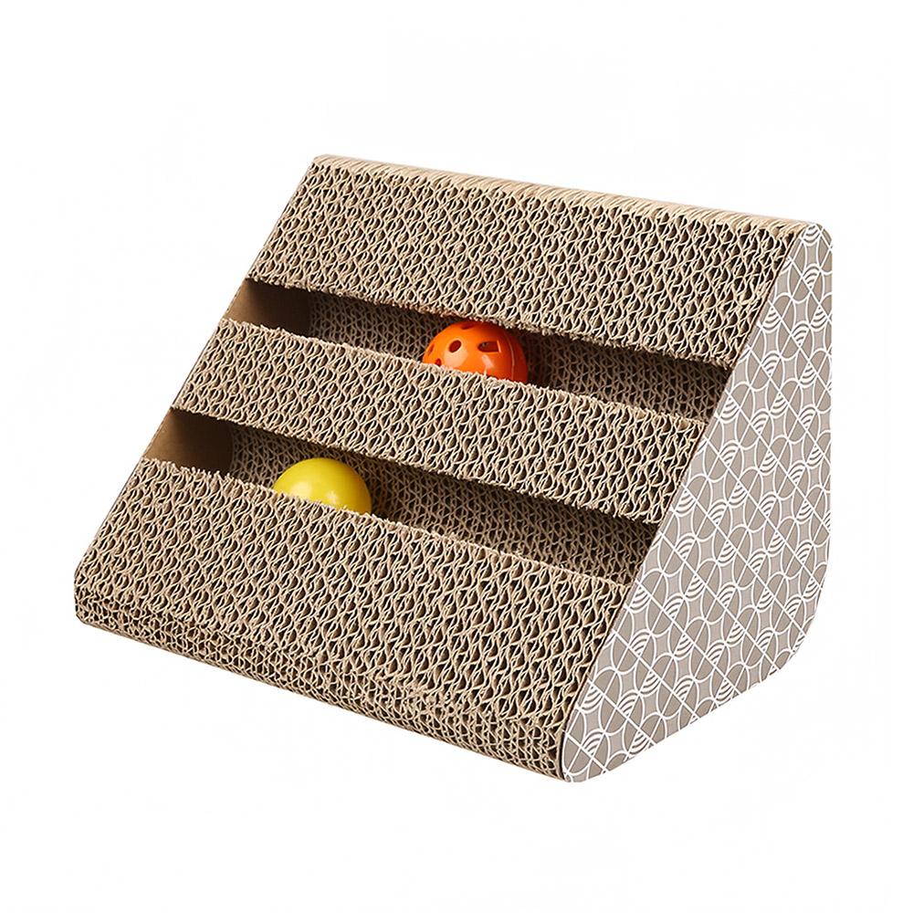 Bảng cào đáp ứng bản năng gãi tự nhiên của mèo, đồng thời khuyến khích hành vi gãi, có thêm 2 quả bóng