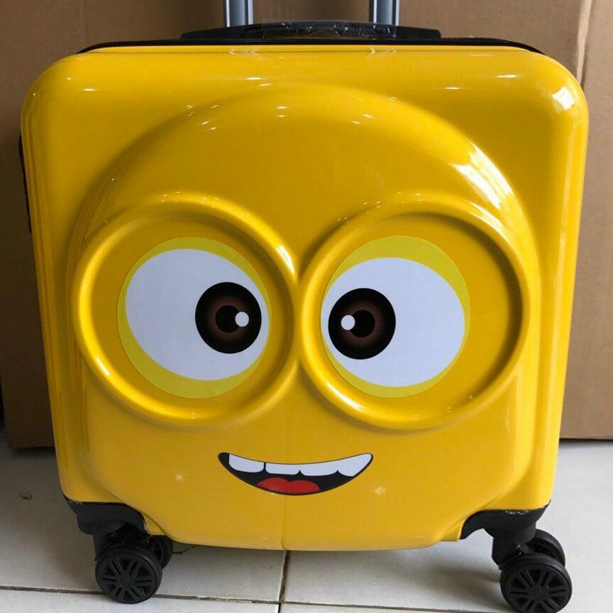 Vali kéo đẩy cao cấp trẻ em hoạt hình 3D MINION dễ thương thời trang