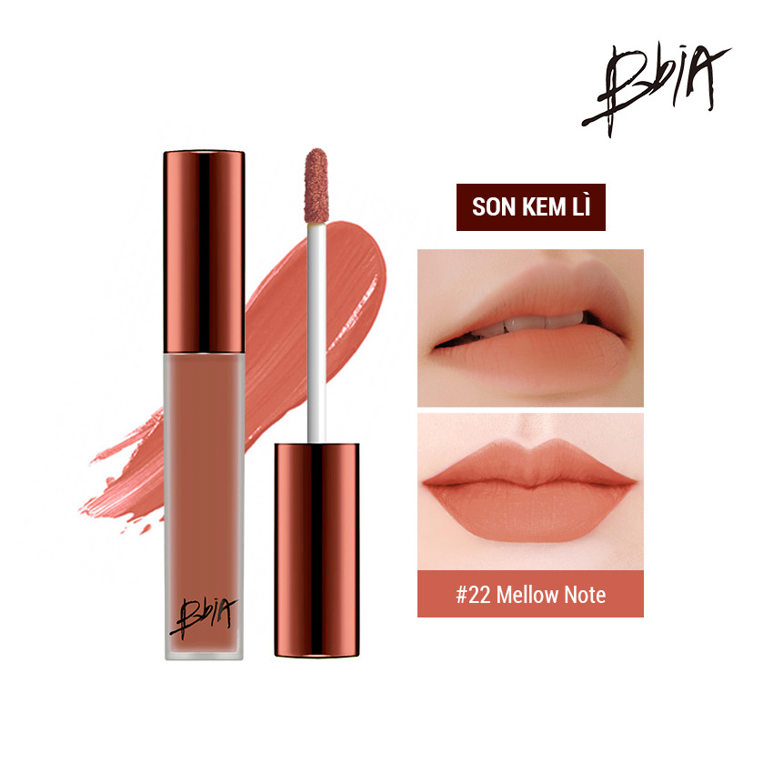 COMBO SẮC CAM gồm Son Kem Lì BBIA Last Velvet Lip Tint 22 Mellow Note và Son Bóng BBIA Lucky Shine Tint 03 tặng gương