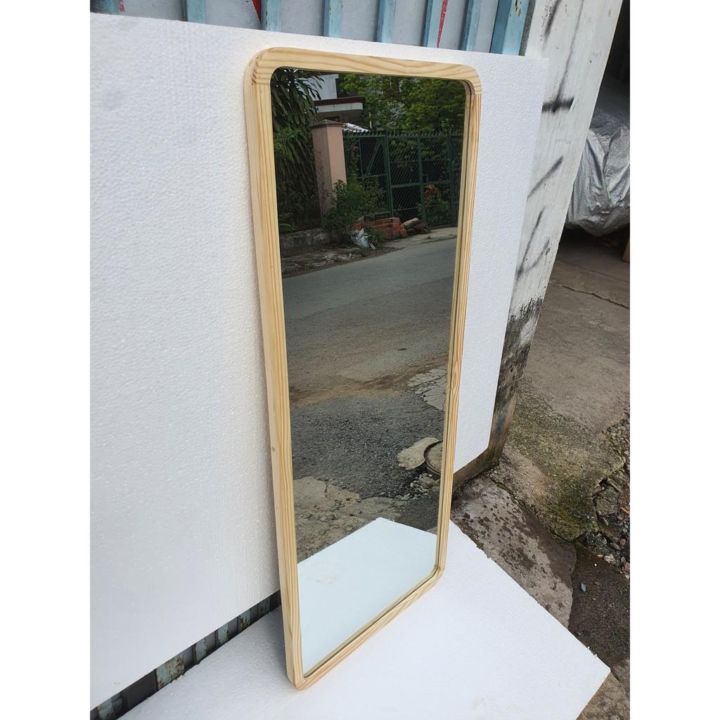 Gương soi toàn thân nịnh dáng khung gỗ kích thước 50x120cm