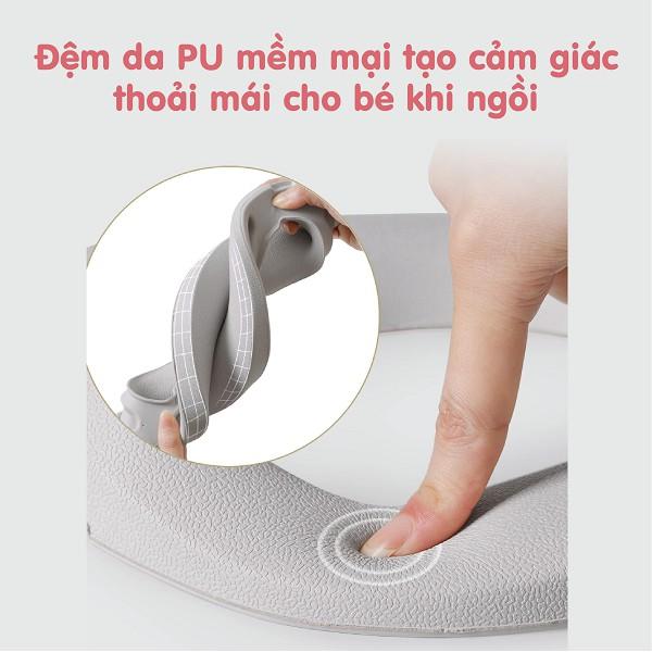 Bô cho bé đi vệ sinh hình phi thuyền Holla - ghế bô cho bé gái, bé trai (bô ngồi trẻ em có đệm da PU)