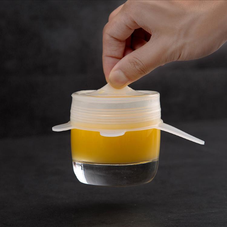 Bộ nắp silicon trắng đa năng nhiều size bảo quản thức ăn chống đổ - GDHN Loại Tốt