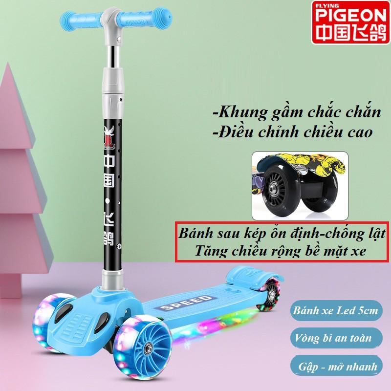 Xe scooter 3 bánh an toàn cho trẻ em chịu lực 80kg phù hợp cho cả bé trai và gái (BH-12tháng)