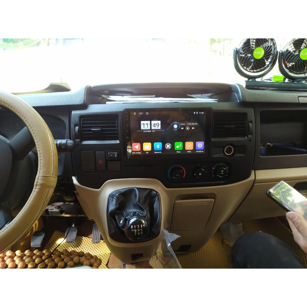 Mặt dưỡng màn hình android cho xe FORD TRANSIT kèm giắc theo xe không cần cắt nối tự lắp dễ dàng