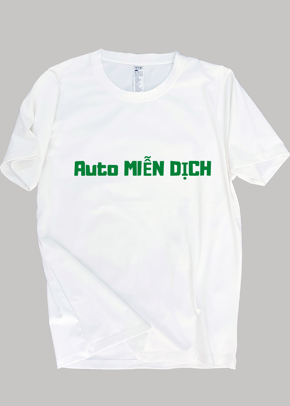 Áo thun nam nữ 80% Cotton White09