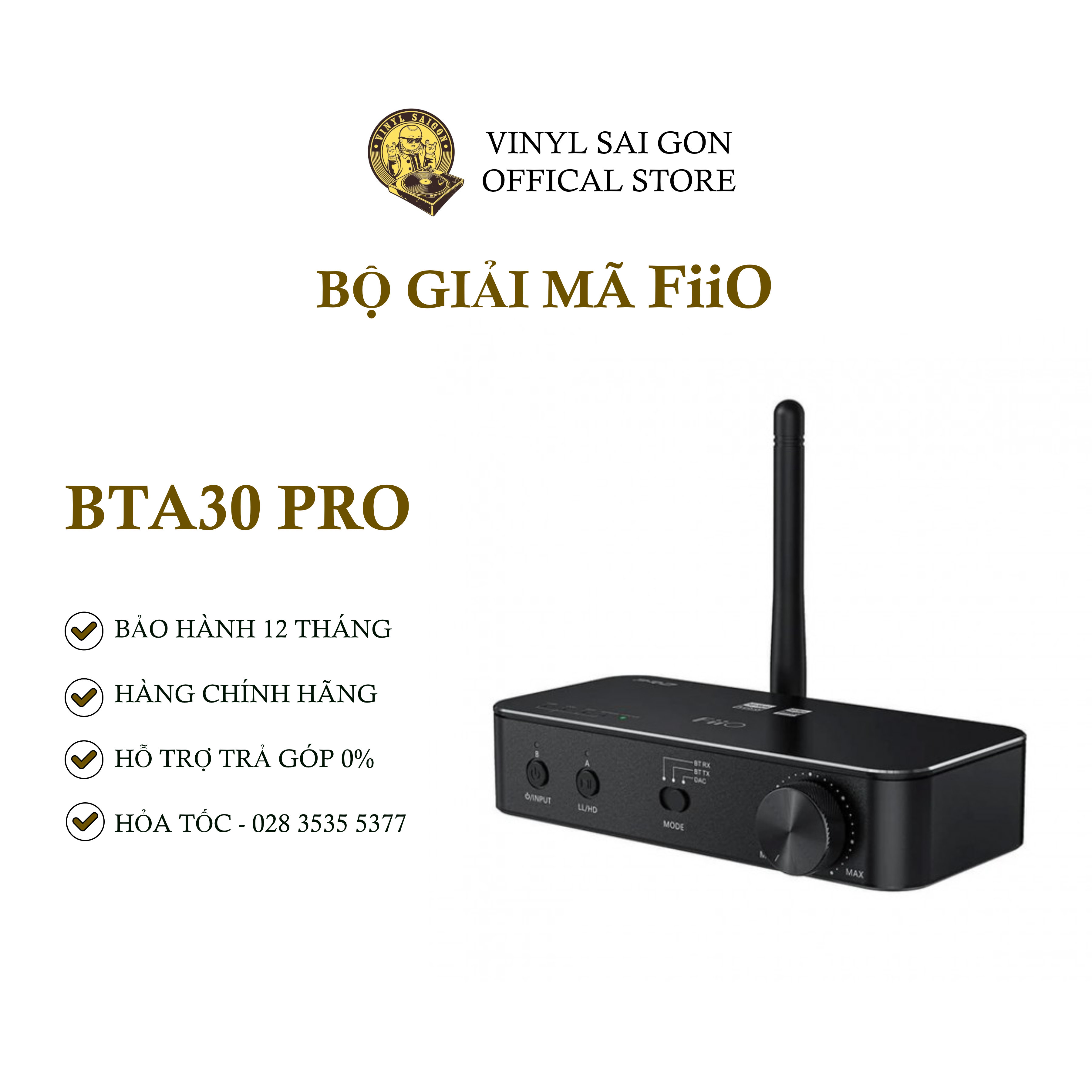 Bộ Giải Mã Dac/Amp FiiO BTA30 Pro - Hàng Nhập Khẩu