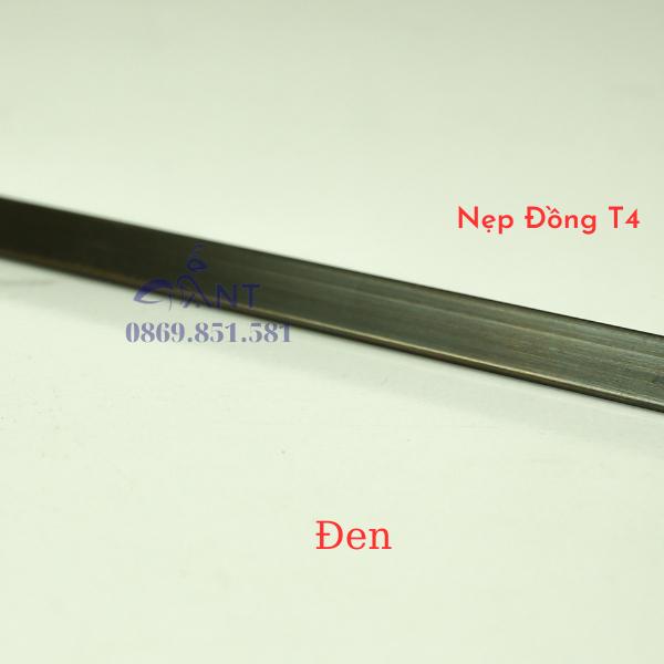 Nẹp Đồng T4 Giả cổ Đen, Nẹp đồng chữ T, Nẹp đồng chống trơn, giá 1m
